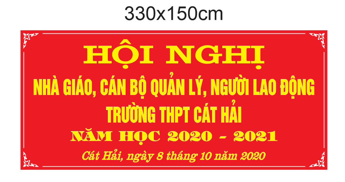 HỘI NGHỊ  NHÀ GIÁO, CÁN BỘ QUẢN LÝ, NGƯỜI LAO ĐỘNG  TRƯỜNG THPT CÁT HẢI NĂM HỌC 2020 – 2021